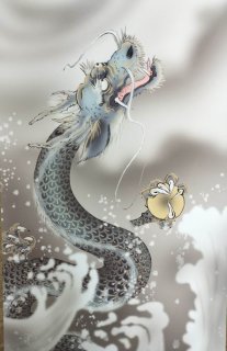 龍雲図　運気上昇掛け軸
雲峰作長期保管品 Amazon.co.jp: 掛け軸 掛軸 開運縁起 天に昇る龍 : ホーム＆キッチン