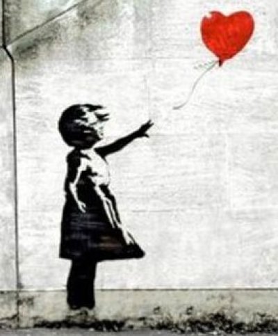 画像1: バンクシー Banksy Red Balloon　額　アートフレーム【送料無料】